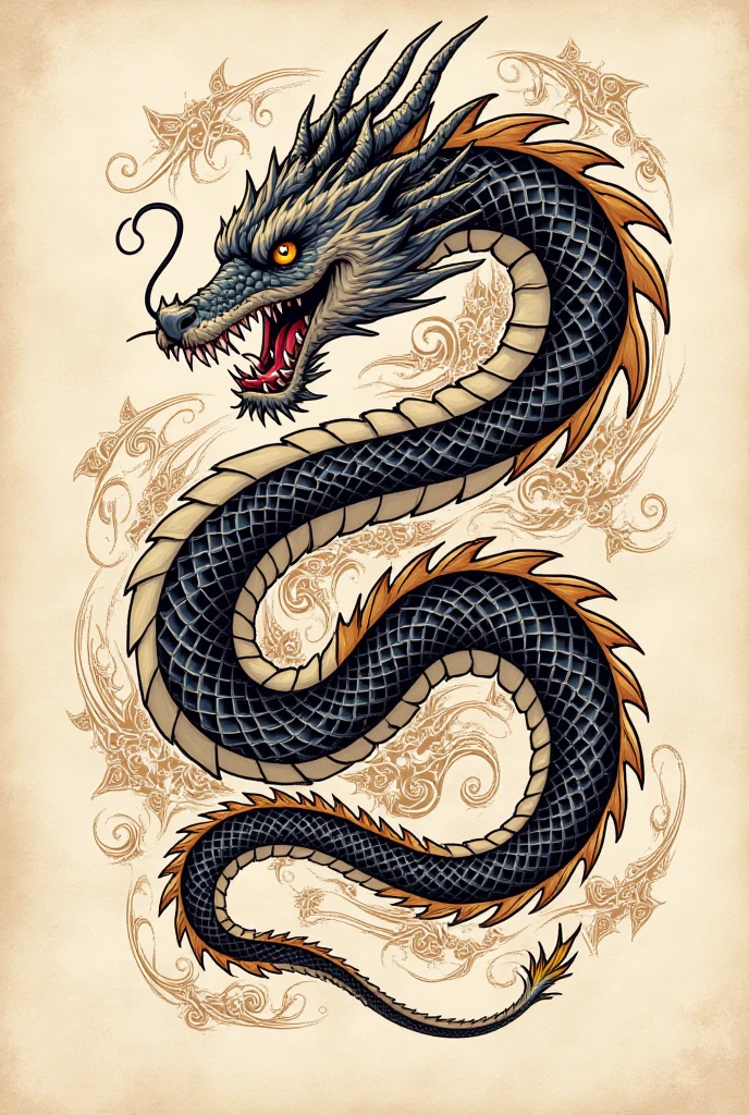 dragon tattoo pattern