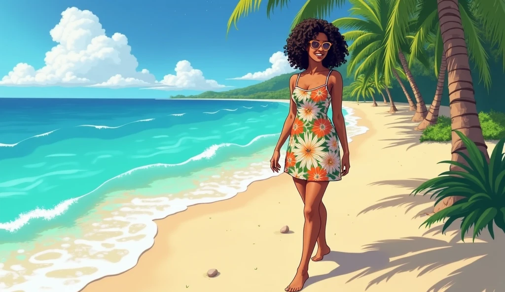 score_9, score_8_up, score_7_up, score_6_up, score_5_up, score_4_up, ((low depth of field)), <lora:SummertimeSagaXL_Pony:0.4>, (Drawn in the style of summertime saga), (beautiful landscape),
BREAK
<lora:stsRoss-10e:0.7>, stsross standing on beach, 1girl, medium breasts, green eyes, green nails, brown hair, afro, green earings, green dress, white shirt, tied shirt, looking at viewer, smile