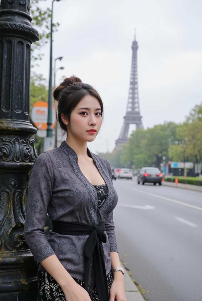 DEN_julia_boin,
(in Paris wearing a (shirt:1.3) and (beret:1.2), france, (French:1.2), Paris, Eifel tower, scenic:1.2),
bokeh, f1.4, 40mm, photorealistic, raw, 8k, textured skin, skin pores, intricate details <lora:epi_noiseoffset2:1>, epiCRealism