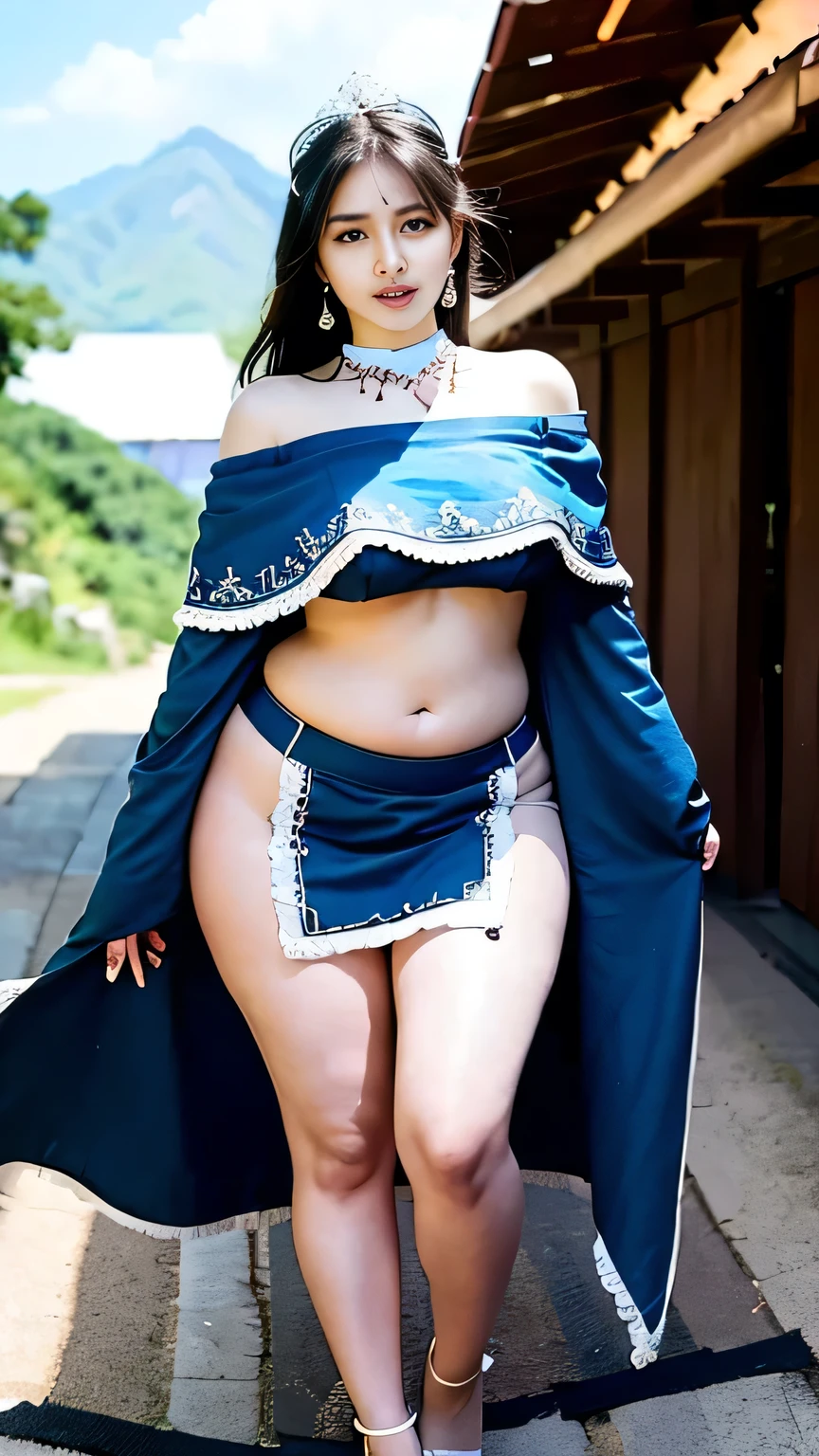 nsfw, 1boy, penis, fellatio, kneeling, fantasy costume, Overweight, Extremely fat, Chubby, 4k, High resolution, masterpiece, highest quality, fine skin