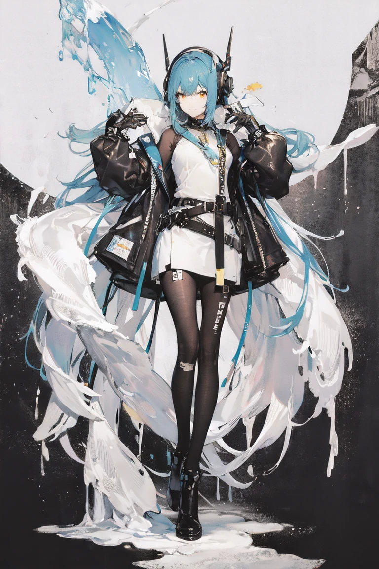 two anime characters, one has long black hair and is wearing a cape and pants, 1girl, black hair, long hair, jewelry, earrings, black pants, blue eyes, pants, high heels, black footwear