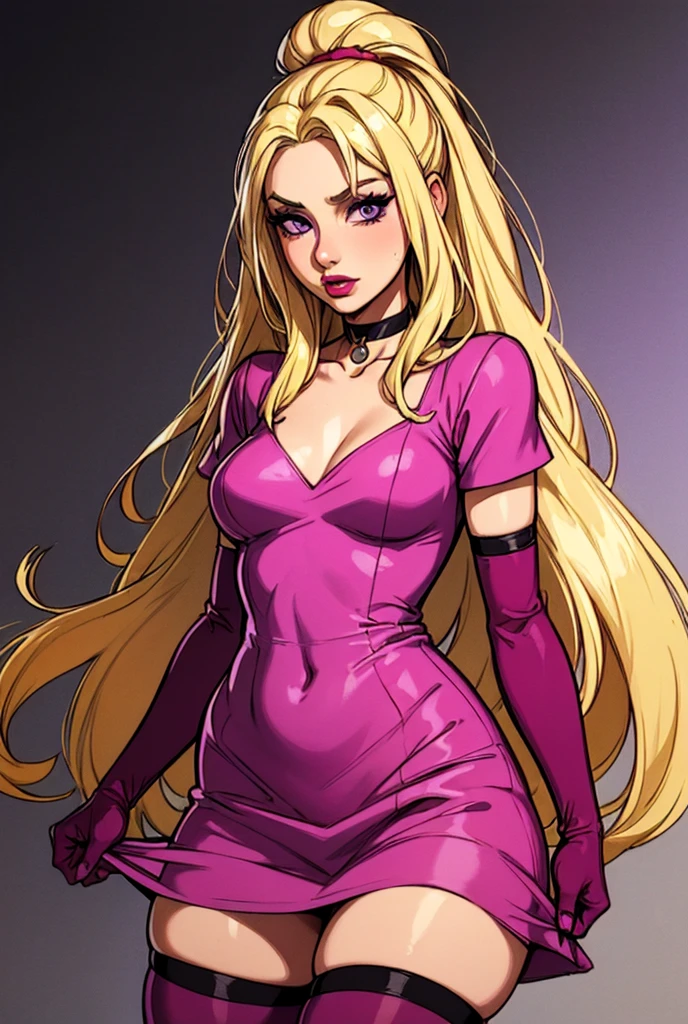 ((high detailed, best quality, 4k, masterpiece, hd:1.3)), BREAK rainy day, sunlight, landscape, it's raining, raining, Princess Peach standing posing under the rain, BREAK neon blue eyes, seductive, attractive, sexy smile, smiling, smooth anime cg art, 34C breasts, cleavage, (long fitness legs), vivid colors, detailed digital art, slim body, perfect skin, wet blonde hair, wet long hair, wet hair, BREAK crown, BREAK looking at viewer, extremely detailed face, (pink jumpsuit), (Jumpsuit:1.5), (pink racing suit), (racing suit:1.5), (pink high heels), full wet body, wet body, earrings, gem, dark gothic eyeshadows, dark eyeshadows, black eyeshadows, black_sexy_lips, black lips, dark lips, gothic painted lips, dark_black_lips, very dark lips, black_painted_lips, (very thin lips), thin lips, detailed lips, (dark:1.2), (perfect hands, perfect anatomy), black makeup, detailed fingers, five fingers per hand, 5 fingers, (1 girl), (solo:1.3), (breast focus), (breasts out:1.3), (from above:1.3), (arms behind back:1.3),