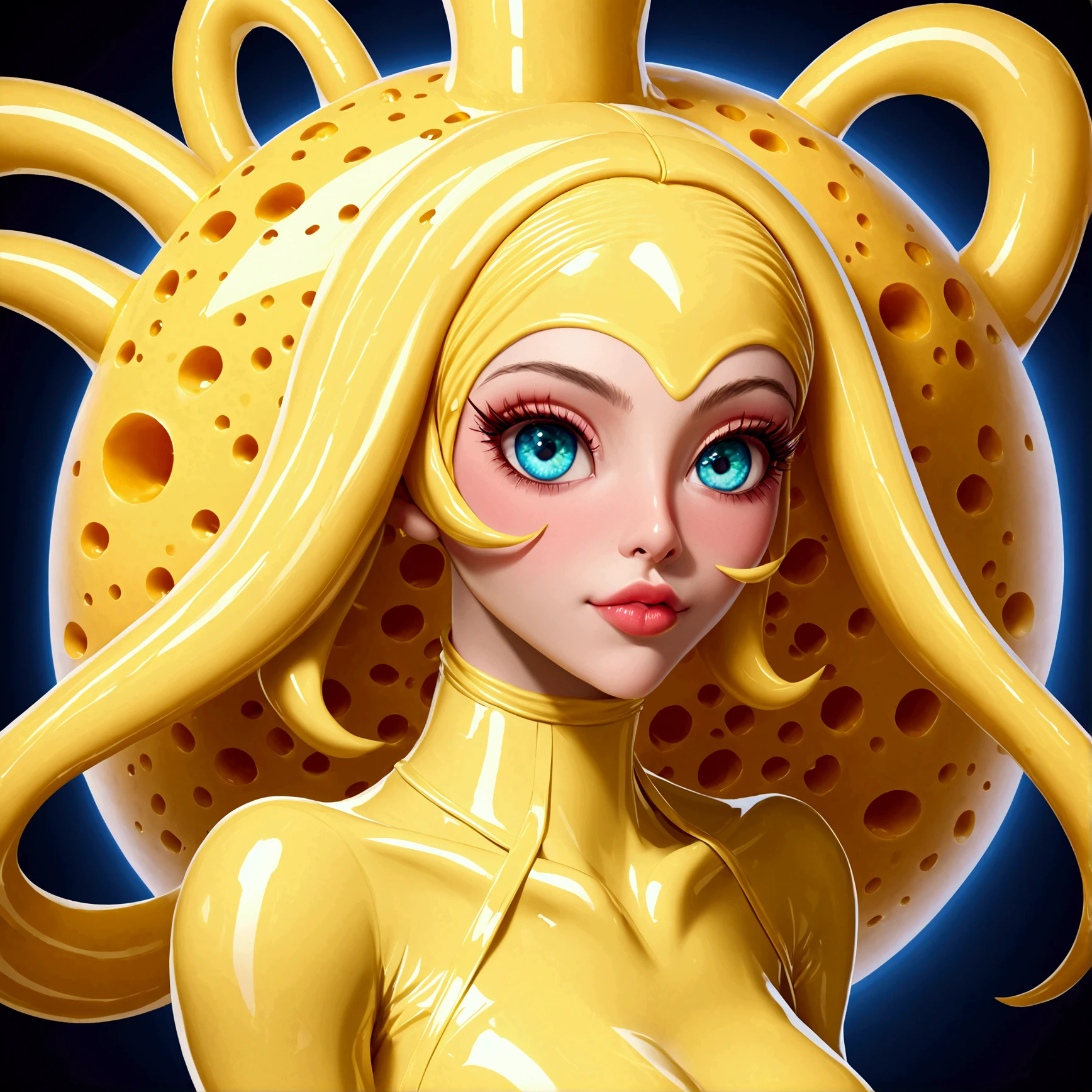 Female alienjelly with big eyes shiny cheesebody fully turned into shiny cheesebody,High Resolution, 3D Rendering, sexy,Large breasts, fully dressed in cheese,Confused, turning humans into cheese, cheese goddes, turns humanity into cheese, cheese, cheese, cheesing girls, transforming girls cheese, 9girl becomming cheese forever, cheese females fully cheesed, everyone AlienCheese, cheese legs, cheese face, cheese breast, cheese arms, shiny eyes, Looking at viewer, seductive smile, wants to have me, wants to turn me to, serounded by some other females that are fully 100% bodycheesed, cheese faces head, a.i. Makes this reallity for me, humans turned into female cheese, humans turned into femalecheese, humans fully turned into cheesefemales, seductive cheese, seductive cheese, cheese has femalehumanbody, Alien turned penis into cheese, , vagina turned in cheececock, cheesedildo strapped on, Female alien turned into cheese, female aliens turned into cheese, femalecheesealiens looking at me, female cheese aliens abduct me, cheesewoman abduct me, female aliens from cheese, sexy seductive cheesealiens abduct me, cheese aliens abduct me to there planet, cheese aliens are super horny, aliens are ultra horny, female alienjelly flirts with me, female alien put me in a vacuumbed, female alien jelly put me in a vacuum bed, female alien putted me in a really tight vacuumbed, i am a female inside a tight latex vacuumbed, i am fully sealed tight in latextightvacuumbed, AlienMilf Looking at viewer, Alienmilf put me a transformedfemale in vacuumbed, 1female inside vacuumbed, 1female inside tight latexcheesevacuumbed, alien milf to horny wants me instantly, alien milf abducts me now, alienmilf has big lips, giant aliensucking lips, milking machine attached to my breast, giant full lips milking my breast, milkmachine is milking breast, breastsucking liquidcheese from breast like a cow getting milked, alien have intense big lips, intense big sucking lips that suck viewer,