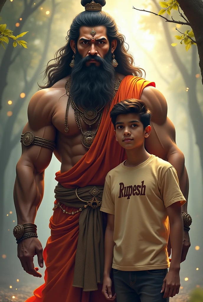 Introduce Bhima’s brothers: Dharmaraja, Arjuna, Nakula, and Sahadeva. Show them playing together, with Bhima being the strongest among them.
.
