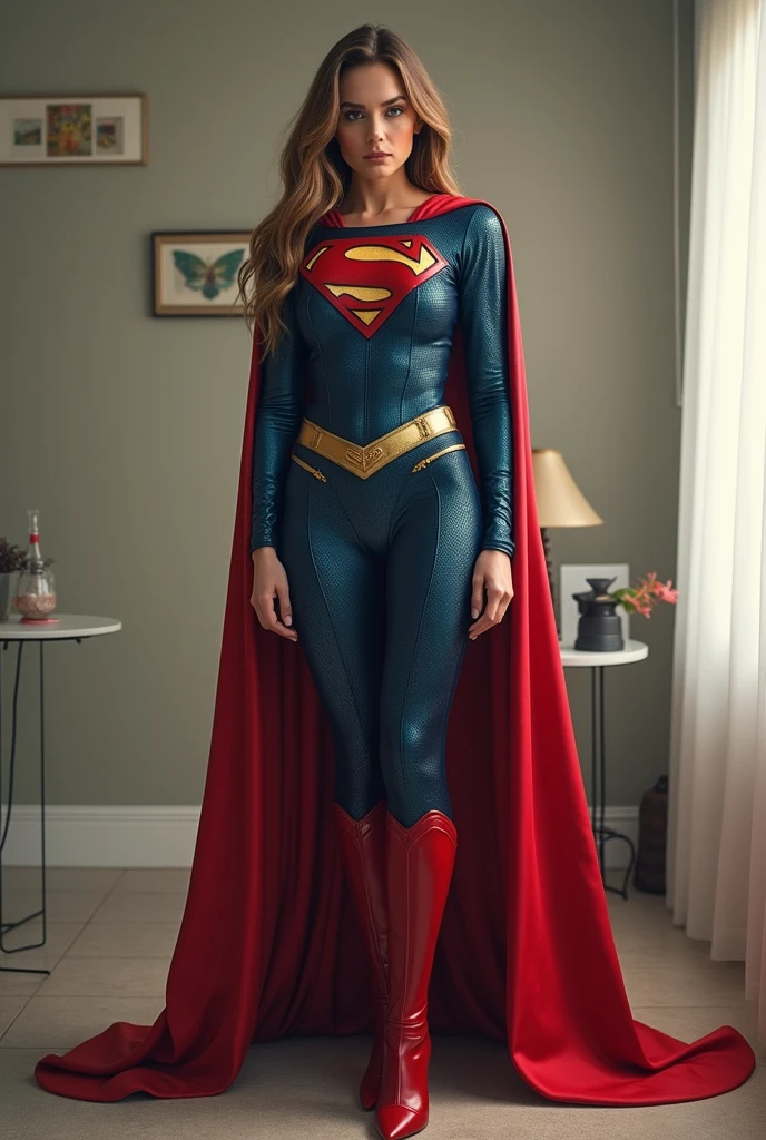 Amy Adams as Supergirl, realistic, high definicion, ultra resolution, Fujifilm XT3, detailed, 64k,   -  