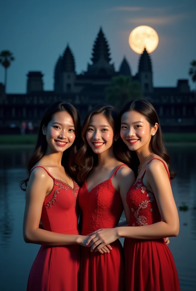 (solo, full body photo:1.3), (action packed:1.3), (haze, fog, mist:1.3), (blushing:1.1), ((best quality)), ((masterpiece)), (detailed), perfect faceprofessional portrait photograph of a gorgeous 3 women, sexy curve body(medium body posture), with long hair, smiling, cute natural makeup, wearing polite casual clothing(blue blouse and jeans), ((standing outside view mountain tea garden )), ultra realistic, elegant, highly detailed, intricate, sharp focus, depth of field, f/1. 8, 85mm, medium shot, mid shot, (((professionally color graded))), bright soft diffused light, (volumetric fog), trending on tiktok, hdr 4k, 8k