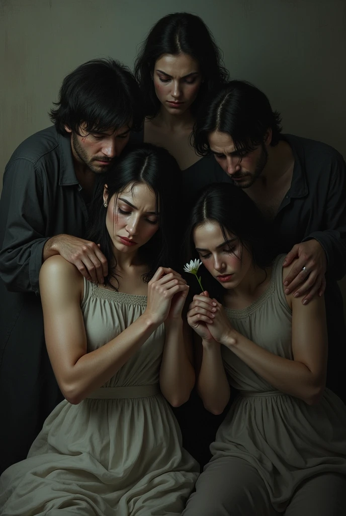painting of a group of women in hell suffering <lora:last:1>