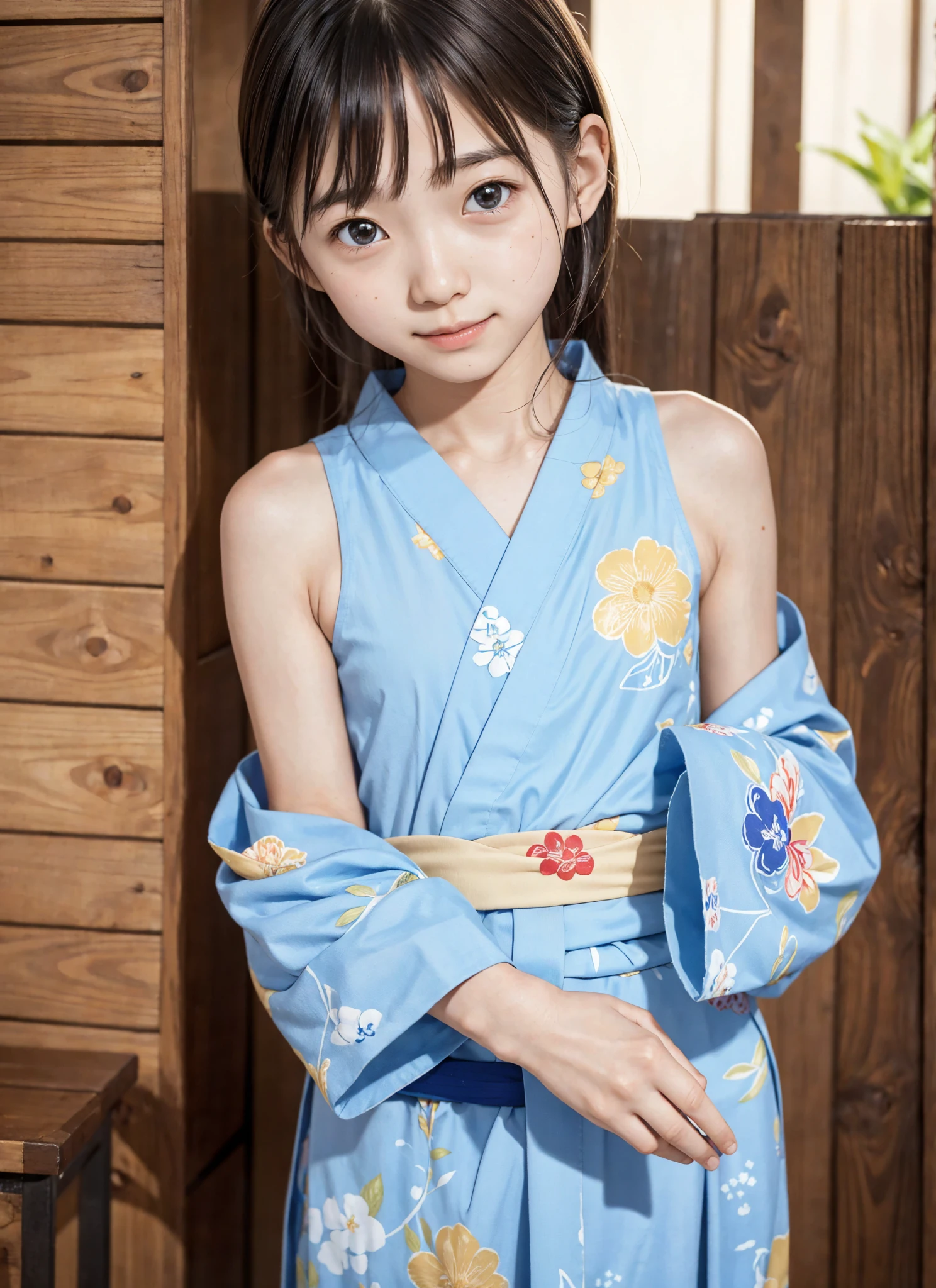  Japanese,Yukata,linky, little,underweight,Thin arms, cute girl,masterpiece, Details,4K,8k,16k