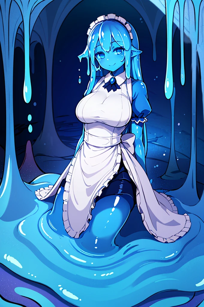 1girl, nsfw, furuderika, long hair, purple eyes, blue hair, blunt bangs,  empty eyes, large breasts, nipple, Walking, Abandoned Hotel, frozen, wet, crying, Naked, (1girl) Blank look, solo, , Peeing, lactation, projectile lactation
