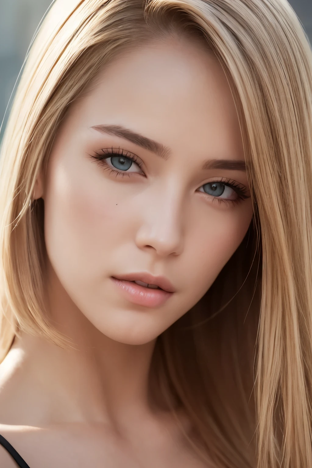 ultra realistic photo portrait of a blonde with staight hair, european, no makeup, detailled, beautifull,4k ,wonderful