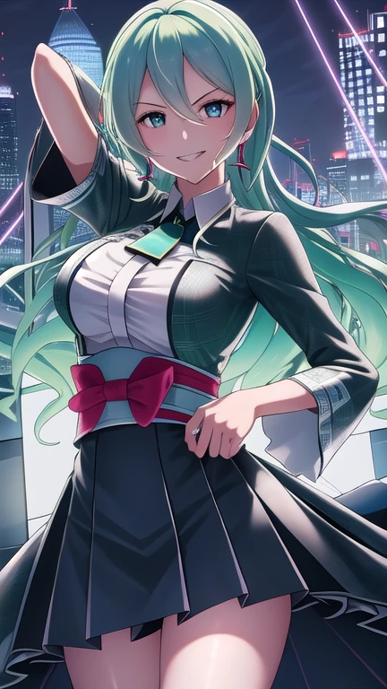 EROTIC、Sayo Hikawa、light green colored hair long、Big Breasts,Bold Oversized White T Shirt , gray eyes、 top quality, detailed face , detailed eyes, high definition,、 Evil Evil Female Executive、Grinning face、Sharp Eyes、 Dye Your Cheeks Red、Cold look、 sexy pose、Fallen into evil、Fall into Darkness、Dark Side、lure、Estrus、 Hotel Bedroom With Purple Neon Lights、Hide your eyes with your hands