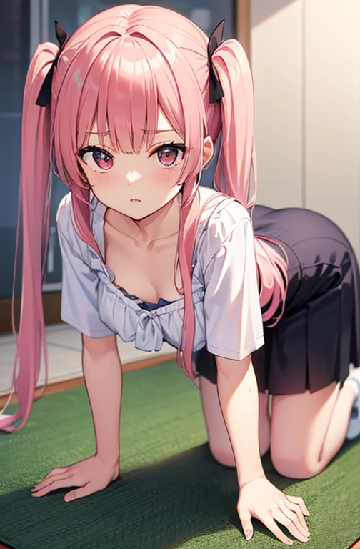 blushing and crying