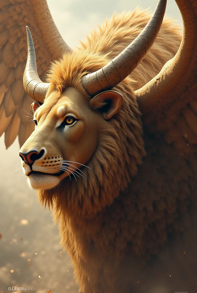 A man of lion and cow