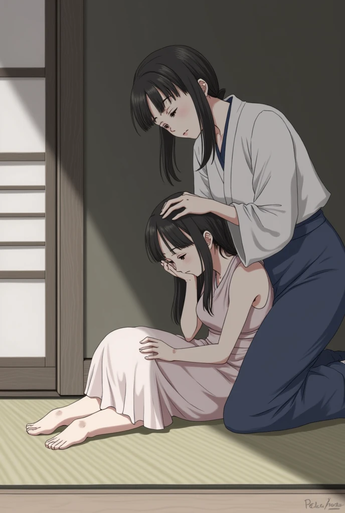 ペニスをerectionさせた和風の少年,small penis,(A look of despair),Being restrained,(Are crying),(Location: Japanese-style room),(Leg spread),(bukkake),(erectionした着物を着た少年),(Boy in kimono),(shota),erection,sperm,