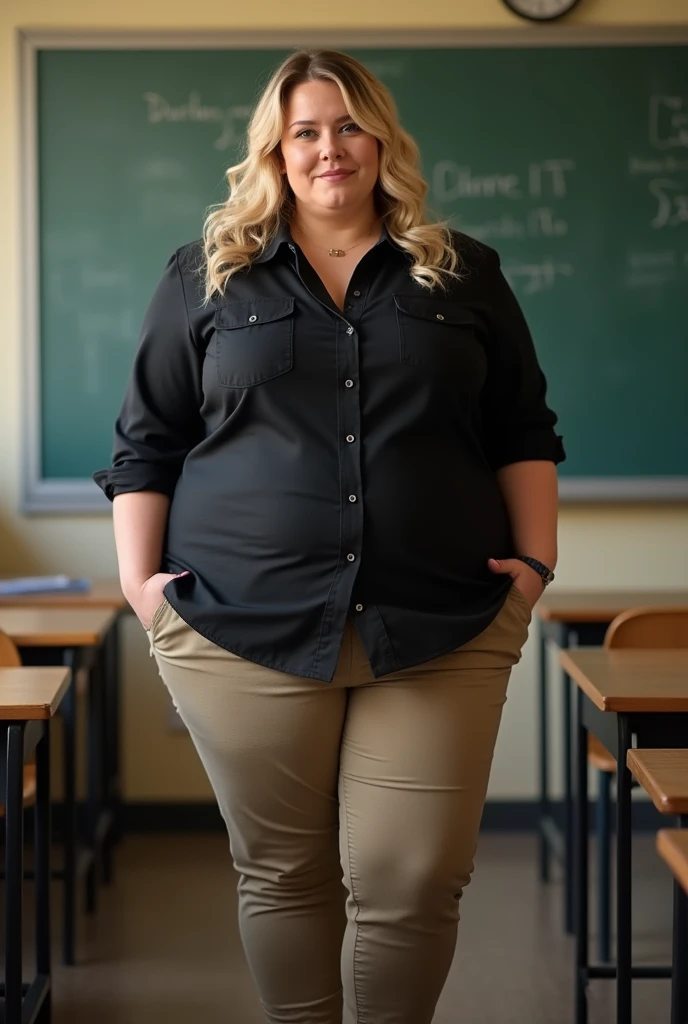 Angry teacher showing her big ass