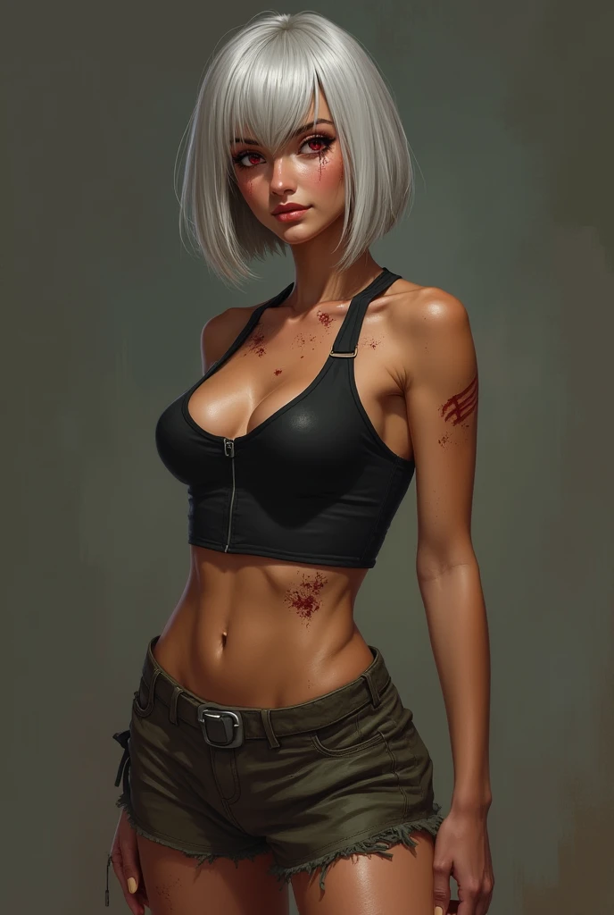 anime girl, (1girl:1.2), masterpiece, best quality, best detail, best proportion, best anatomy, best face, blush, best shaped breasts, very big breasts, (platinum blonde short hair) ((14 year old caucasian lowteen):1.3), half body shot, view from side, (prosthetic girl), ((prosthetic limbs):1.4), ((prosthetic girl):1.0), (nsfw:1.1) , (full nude:1.5), cameltoe, loose a competition, sadly, tears, blush, trackfield(background), (spread her legs wide),
