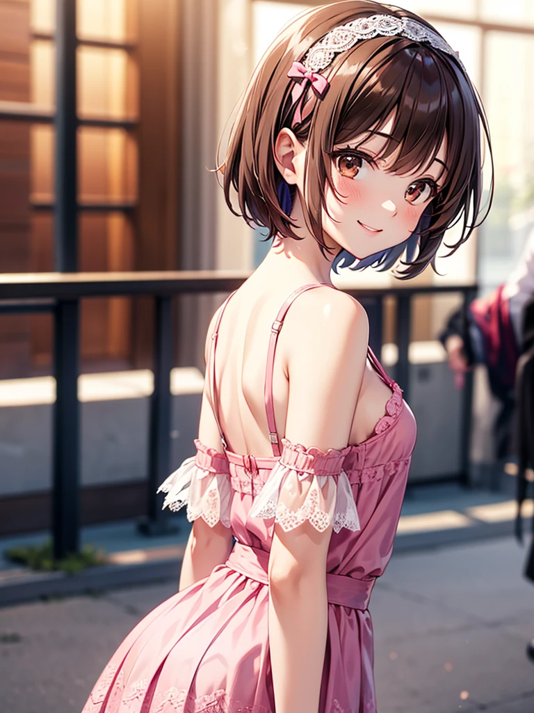     HIGH DEFINITION  ,In 8K,  best quality ,  Details, semi-realistic anime , D-anime style ,  Smooth Anime CG  ,  one girl who is at ease,   19-year-old Japanese woman , ((Beauty)),  slim,modeling,((Sparkling Eyes)),(( bun hair)),((Put your hair together at the back)),(( ballerina dress costume )),(( Maroon Sparkling Hair )),  pink lips,  Shiny Brown Hair ,  Detailsな顔,Beautiful and   Details,,((深い青紫色のSparkling Eyes)),((Shut your mouth.)),(Smile),(( on the banks of the river in the morning fog )),(( humid )),(( beautiful white birch grove on the other side )),(((Looking at the surface of the water ))),(( beautiful light up bokeh background )),((Transparency)),((( facing straight to the side ))),((Don&#39;t look at the camera)),