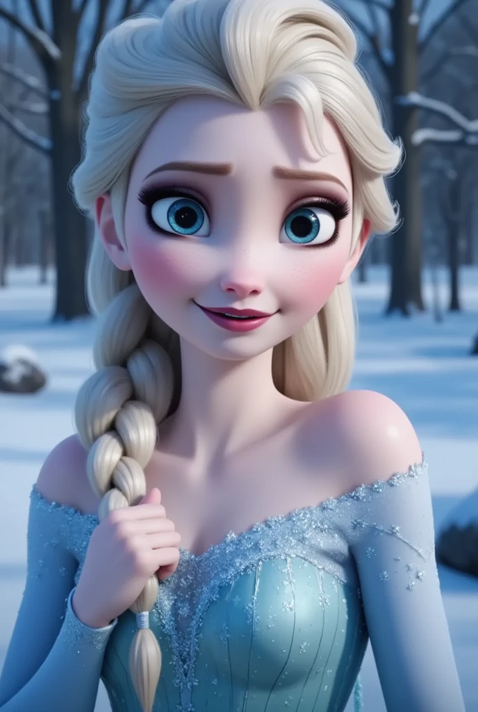 a detailed realistic portrait of elsa from frozen, beautiful detailed eyes, beautiful detailed lips, extremely detailed face and skin, long eyelashes, blonde hair, ice crown, ice dress, ice magic, snowy winter background, cinematic lighting, highly detailed, photorealistic, 8k, best quality