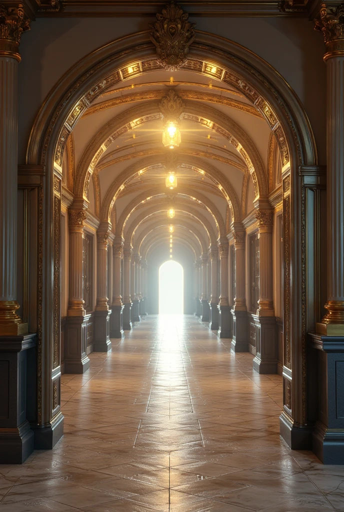 ((masterpiece, highest quality, Highest image quality, High resolution, photorealistic, Raw photo, Extremely detailed CG unified 8k wallpaper)), Endless Corridor,