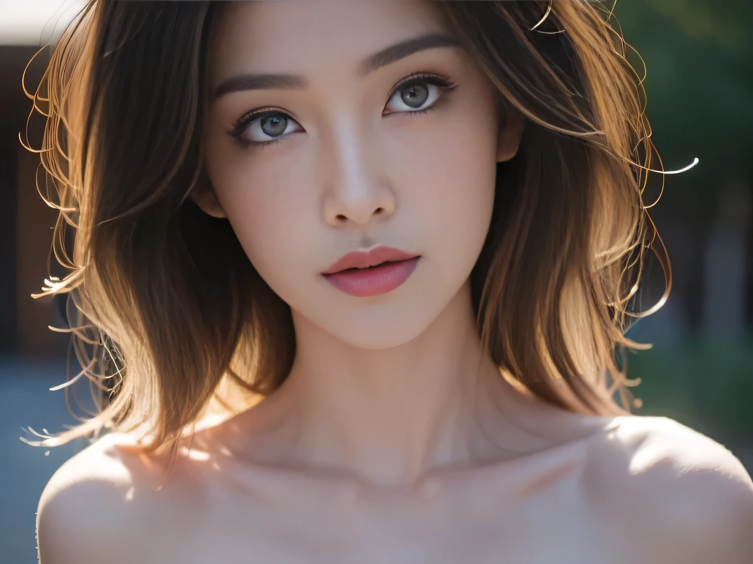  best quality,  masterpiece,   ultra-high resolution for detailed faces , ( Ultra Realistic :1.4),  original photo, 1 Girl,  strapless,  in the dark ,  Deep Shadows, Low profile, Cold Light 