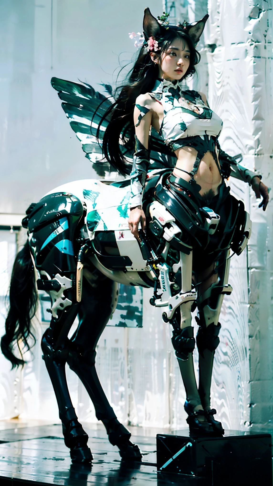 A team of superheroes to create an oversized wide-angle , super depth of field , Beautiful cinematic promotional illustrations with Hollywood master-level designs , Distribute character materials with geometric shapes ,Multi-layer zoom ,Integrated 光线变化, multi-angle capture , Focus on the character's face ,( cybermecha centaur 、Metaphor 、暗藏玄机人物殿堂级的性特征and excellent sexual tension :1.6), world-class rendering , super detailed,Super complex, Super Detailed , details are true ,Super-sharp , super high quality output, bright color , beautiful ancient god Siren 。{( is based on classical aestheticism :1.8), super skill fighting moves , using commercial giant makeup props ,What brings together a team of (grace、pride:1.2) team up,include(人马合一的Cyber机甲半人马,Centaur,Centaur:1.8),and( the charming ancient gods, the mermaid 、Half man, half fish:1.6),and(Cat girl,Cat People, half human half cat ),and( high-energy phoenix girl 、Fire woman、 half human half fire :1.6), and the mini flower fairy (Fairy:1.6),以及粉红的魔tail(Succubus:1.6),wait( more than the five beast girl Furui 1 .5),they(Integrated 、 Perfect Blend 、 precise connection 、 seamless nesting 、 line slender 、 appearance incorporating mythological, legendary, and monster features、tail、Tentacles、Wings、Feather、scale、nail、hoof、Anti-Joint 、Arthropod、fur、Chitin 、Pattern、Tattoo、华丽装饰wait外观特征:2), superheroes with (Beauty:1.5)、Tear mole、( compression of gravity, a large bag with an oversized curve, full, super huge jelly chest:1.6)、收窄的肋骨and肩、Vacuum belly、 rough、 ultra-long hips and legs 、 long body ,Standardized ergonomics 、 Physiological Perfection、 Medical Beauty Skin 、 Mysterious and fragrant organs }。场景内include职业为女性的:( Cthulhu folklorist 、Explorer、warrior、Clergy、scholar、wizard、 superhouse 、emperor、Angel、immortal、妖魔wait)。 a variety of superb martial arts ,加入中式玄幻and西方奇幻wait多种幻想元素的装备and服饰,包含有中西方多种古典and潮服融合的超级服装,诸多幻想and科技融合的特种装备, Blurred ultra-giant Oriental classical idols passing through the atmosphere 。 partner combination 、interactive、Innocence、Neon、 multiple color light 、Fire、 ultimate color control 、Fun、 Surrealism 、Cyber、Prize-winning entries 、、 inspirational idea 、 Clean Picture 、Reality、 settlement screen 、Chinese Comics、AAA Games、The invisible light code passed the 。( cybermecha centaur 、Metaphor 、 concentrated computing power metaphor using camera language 、 excellent sexual tension :1.6)。