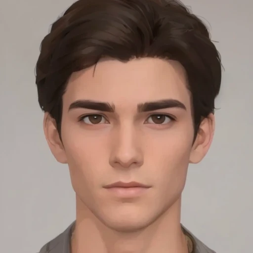       There is a man ( young and anorexic  ) 20 years ,  with short hair and suit  , asistente hiper  realistic  , sujeto hiper  realistic  , Chico anime  realistic  ,  anime style realism  , estilo de arte anime  realistic  , estilo de arte de anime  realistic  , Estilo anime 3D  realistic  ,  Portrait of an anime boy  ,  artwork in the style of Guweiz ,  Detailed   Portrait of an anime boy  ,  incredible anime face portrait  . model, of Irish origin  ( ) y Anglo-American  (),  I just saw the spectator  , retrato(  realistic  :1.4), (:1.0),  hazel eyes  , eyes (perfect,Serious),eyelash(  perfect girl),shirt, eyebrows (perfect), dyed hair (brown ), perfect hair ,  straight hair  (perfect), ( secretario  professional ), hairstyle type  (deshilachado ),  oval and elongated face  , square face ,  triangular chin  , thin face,  slim build  , (  Detailed  , ultra ,,-  Detailed  , high  Detailed  , ultra  realistic  8K CG, obra de arte  perfect girl chica , lyrical), wooden table , flores, Internal,  expression(carefree, Serious) ,  no earning, film, bokeh,  professional, 4k,  Dynamic and highly detailed lighting  , fotor  realistic  , 8K, raw, rico, intricate details