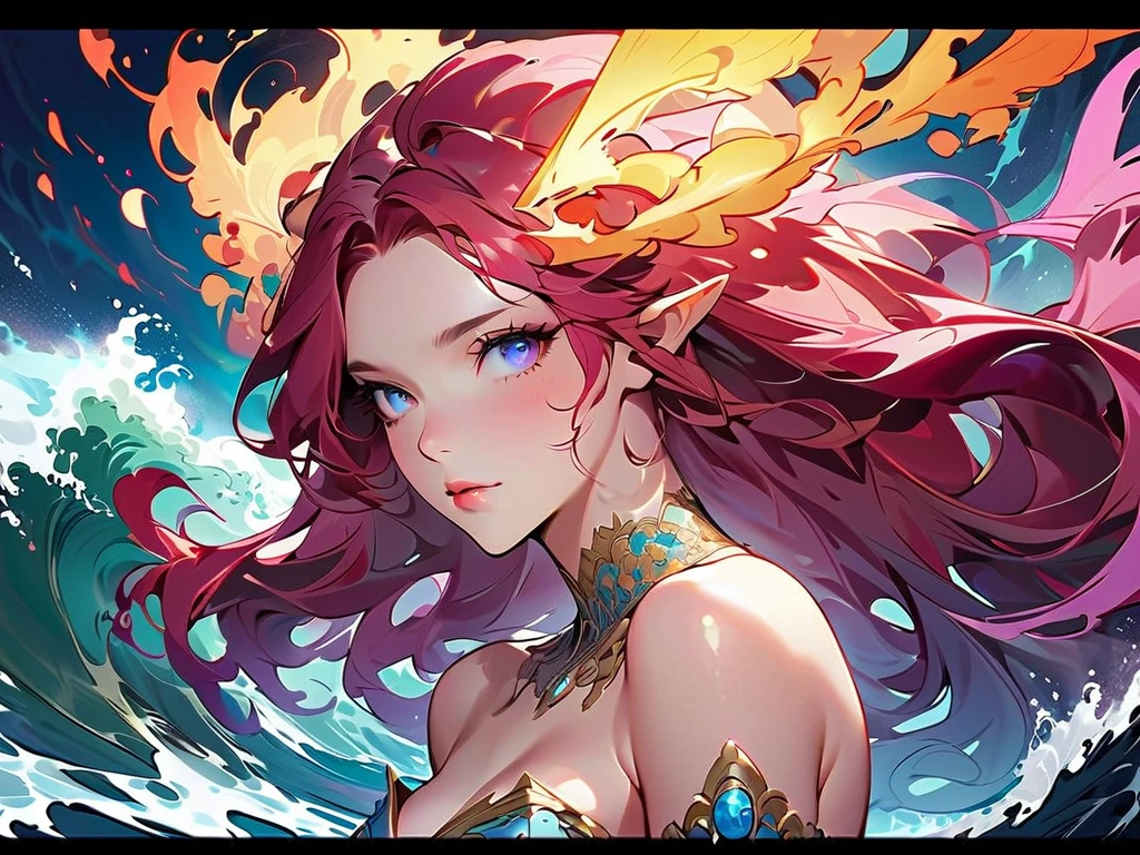 A girl, a dragon behind him, Dunhuang style, underwater, flying action, red ribbon wrapped around the body, surrealism, surrealism, supremacy, classicism, ultra hd, retina, masterpiece, ccurate, textured skin, anatomically correct, super detail, high detail, high quality, 1080P, high resolution, best quality, award-winning, 16k, 8k, 4k, hd