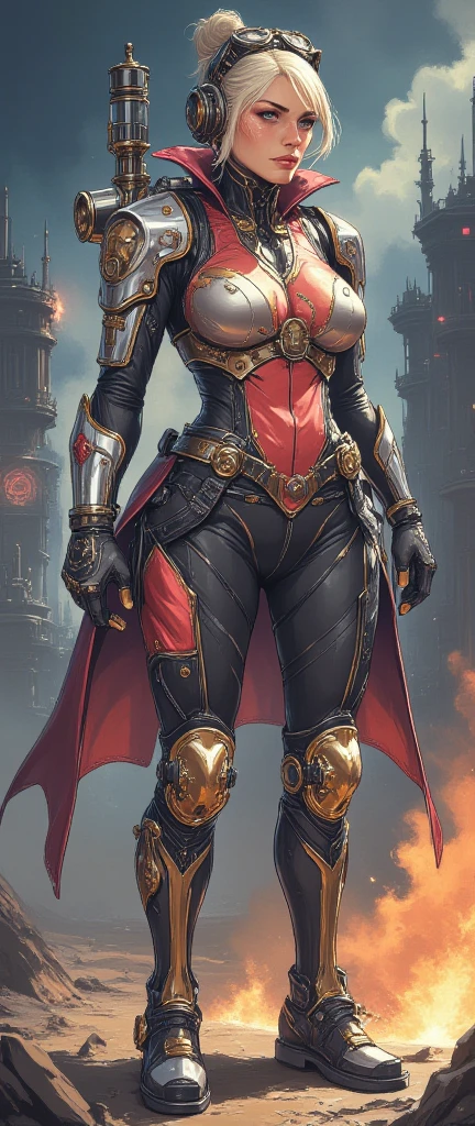 epic cover, objective, masterpiece, Womancore, Very short hair fit Woman wearing armor chun li cosplay, Womanly, impossibly small tiny waist abs waistline, circumference of lower extremities far exceeds 80 inches hips, she has massively immense hip measurements, with the worlds largest buttocks, location random, intense detail, bold leggings, hyper realistic, A bottom-heavy, superior body part, voluptuous lower body, feminine figure, portraits, Reductionist form, mujercore, bold lines, in the style of Mike Campau, Iris Van Herpen, Howard Schatz, Russian-Western, an Inferior Physical Goddess