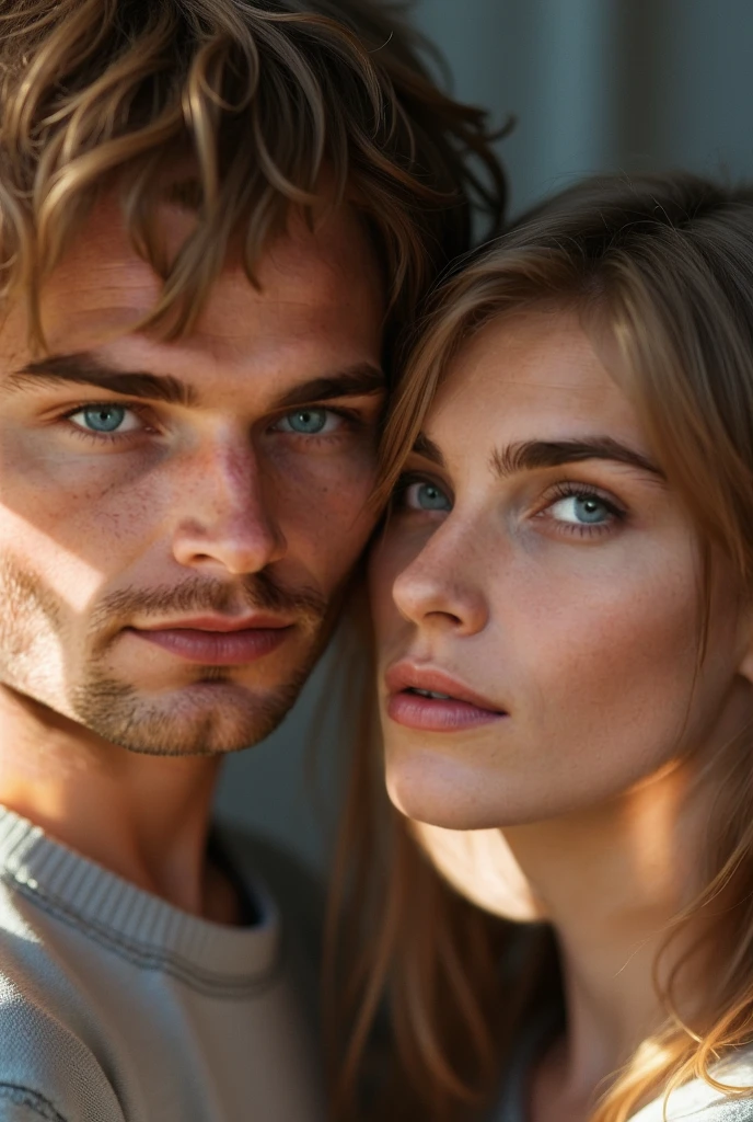 young man, German, age 26, handsome, slightly rugged, in love,