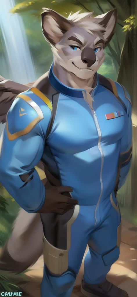 ((Best Quality, 8K, ultra-detailed, Masterpiece: 1.3)), 1boy, shiny skin, sharp, Perfect Body Beauty, realistic shaded perfect body, (cute baby face:1.1),("bodysuit, big bulge ":1.2),("leggins , armor":1.1),("glove, armor":1.1 ),(techwear)(dynamic pose:1.1), thigh , battle field , (bulge focus:1.2) , details bodysuit