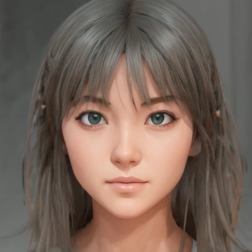 There is a woman( expression , Sweet) 18 years old , with long hair with jacket and t-shirt , asistente hiper realistic , soldado hiper realistic , Chica anime joven realistic , anime style realism , estilo de arte anime realistic , estilo de arte de anime realistic , Estilo anime 3D realistic , portrait of an anime girl , artwork in the style of Guweiz , Detailed portrait of an anime girl , incredible facial portrait of a dark anime . model, of Asian origin( beautiful, ) and Mediterranean ( beautiful, ). I just saw the spectator , retrato( realistic :1.4), (:1.0), ojos greens , sexy eyes ( perfect girl ) , big eyes (perfect),eyelash( perfect girl chica ), white t-shirt ,, dyed hair ( green ), perfect hair (perfect), ( secretaria professional ), [[[[[ Short bangs (Hime liso ), ( hime cut ), hairstyle type (hime cut), oval face , small head , big eyes( beautiful), sombrero , ( Detailed , ultra ,,- Detailed , high Detailed , ultra realistic 8K CG, obra de arte perfect girl chica , lyrical), wooden table , flores, Internal, angelic and sensual smile . Ponzu ( hunter x hunter ) , pale white skin , PIEL BLANCA (rostro) , without jewelry , no earning, film, bokeh, professional, 4k, Dynamic and highly detailed lighting , fotor realistic , 8K, raw, rico, intricate details