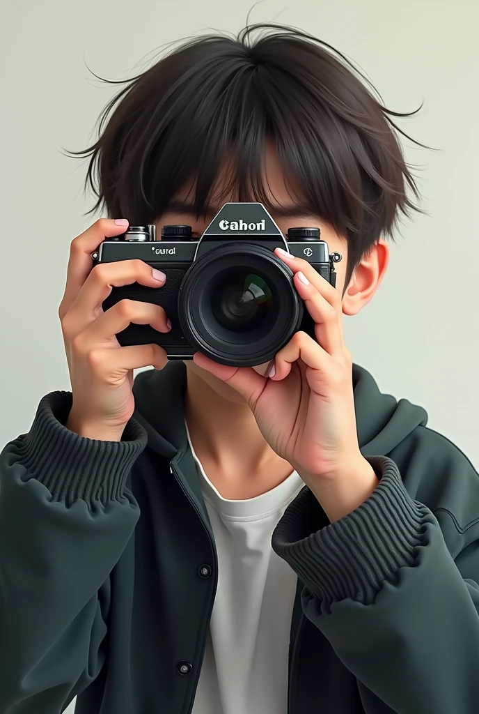 Boy recording video
