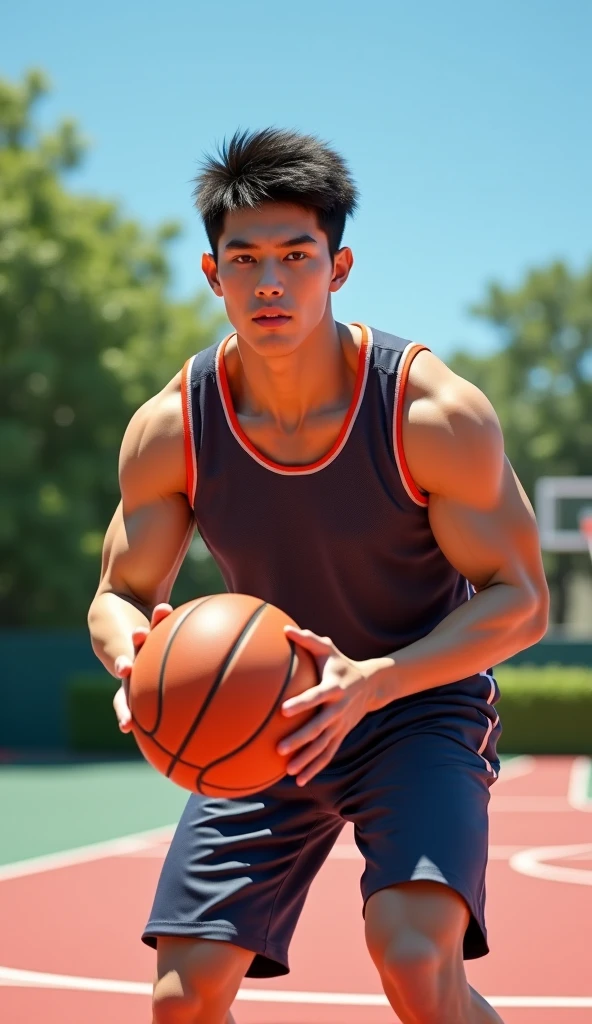 1boy、Photo Quality、Cute handsome man、Mash Hair、Japanese male, 、Completely naked、Full nudity、erection、Huge penis、Highest quality、Realistic、beautiful、Basketball game、Completely naked、Butt丸出し、Full nudity、Naked、All Nude、Completely naked、Dunk Shot、Butt