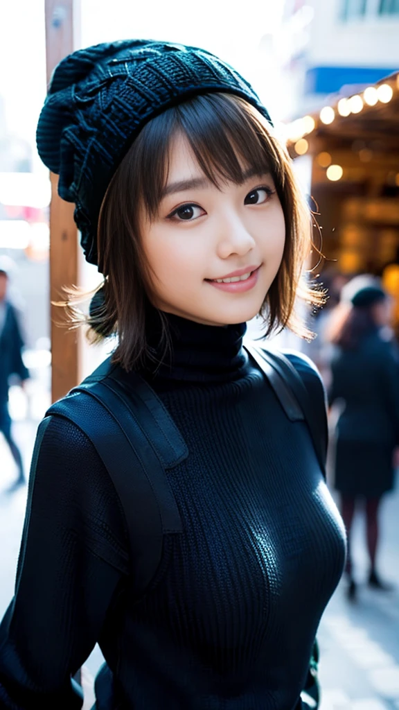 (masterpiece), (best quality),
bright environment,
looking at viewer,cinematic angle,focus on face,
nsfw,bdsm,
(1girl:1.03),shirtlift,blue hat,short hair,black eyes,smile,scarf,
Big tits bikini