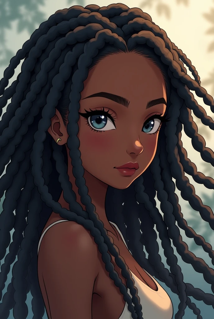 A black anime character with nudread 