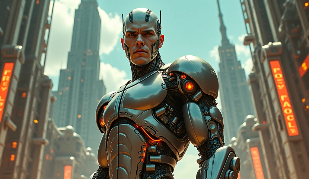 Foco no ciborgue da dc 1950's Panavision 70 