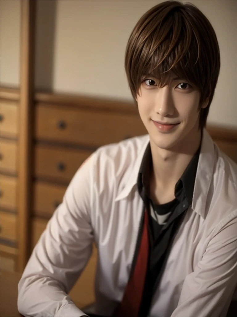  Light Yagami , mysterious smile, quality, mysterious,