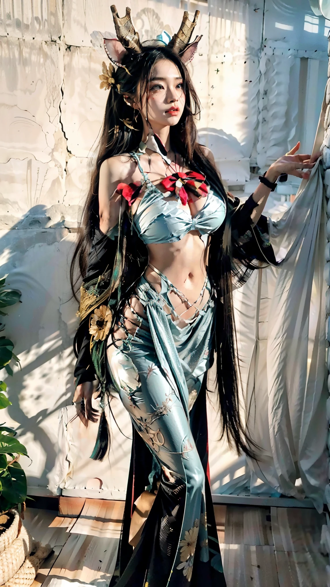 Moisturized skin, (Pink and bright eyes), (Looking down on people), Perfect body,
BREAK,
(Beautiful navel), (Side slit), (Epaulets), Cape, Crop top, Cloak,
BREAK,
(Super long hair), (Large gold and curved earrings: 1.2),
BREAK,
(((Masterpiece + Best quality + High resolution + Very detailed))), (Full body: 1.2), Symmetrical, One shot,
BREAK,
(On the ship: 1.3),
BREAK,
(ONE PIECE), (Hashimoto Kanna: 1.4), (Boa Hancock: 1.3), ((Large snake)),