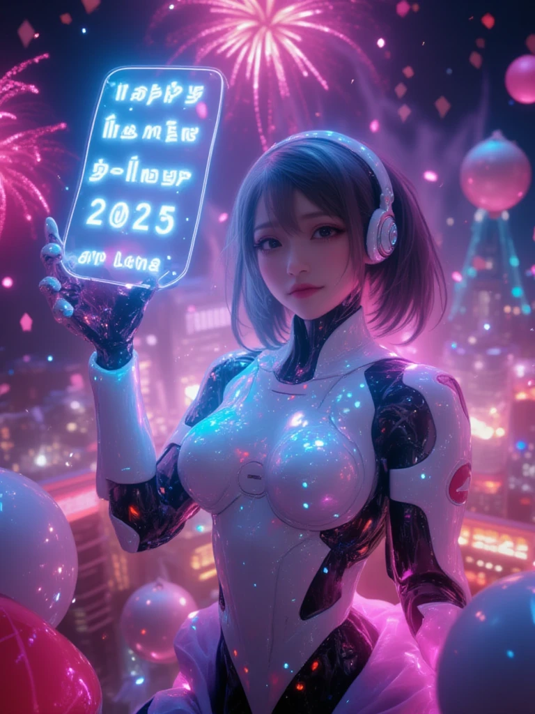 (超A high resolution:1.3), (8K, Photorealsitic, RAW Photography, Top image quality: 1.4), Lobo, beauitful face, (lifelike face), (A dark-haired、short-hair:1.3), Beautiful mold, Beautiful details, (Realistic Robo), Beautiful appearance, enticing, 超A high resolution, A hyper-realistic, High Detail, the golden ratio, plein air, Fireworks Festival --auto