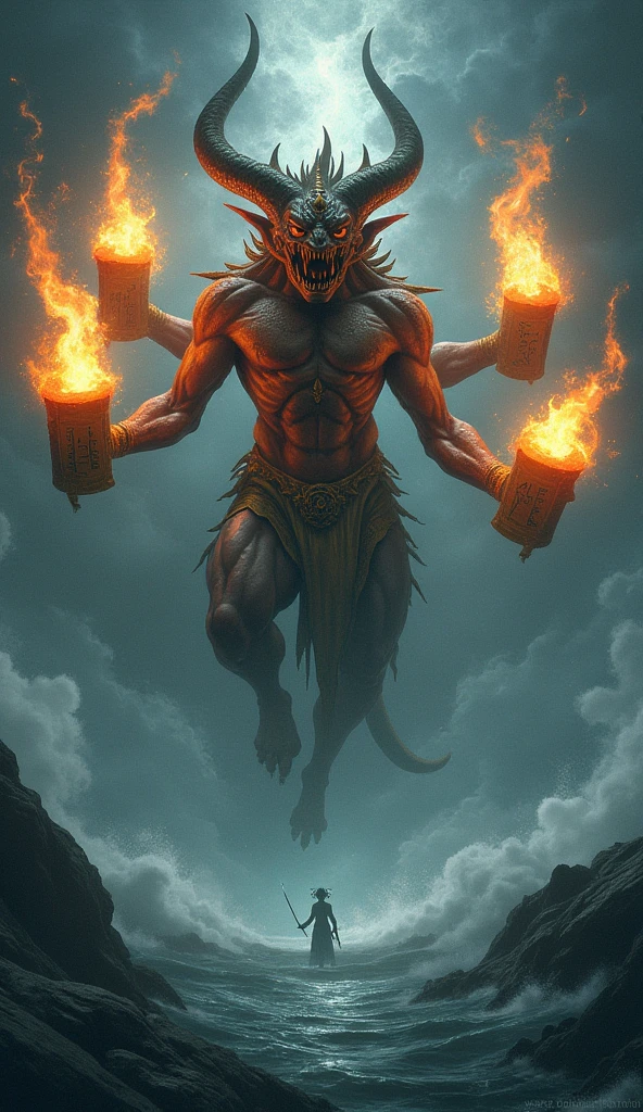 (photorealism:1.2), built up hades, dark fiery skin wearing a crown of fire, gateway of the greek underworld, fire tattoos on torso and arms, hard lighting, lava in background, fire, fires balls of fires from the hands, cerberus chihuahua, battling pose, realistic, intricate details, warm colors, everything is on fire, souls floating