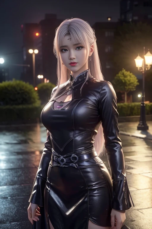 (From the waist up:1.5)((masterpiece:1.5、8k、Portraiture、フォトリアリスティックでVery detailedなCG、Very detailed、Particle Effects、Dynamic Effects、Written boundary depth、Cinematic Light、Lens flare、Ray Tracing、Tabletop、Realistic:1.4、Ultra-high resolution:1.2、Realistic、Realistic))((alone、Turtleneck dress,No sleeve、Woman in a black fur coat:1.4、Exposed sideways breast doll-like pose、Detailed face、bright表情、young, bright, Whiter skin、Small breasts:1.4、Best Looks、Ultimate beauty、Grey hair with shiny highlights:1.8、bright and shiny hair,、Arranged Hair、Hair dancing in the wind))(morning、In the background is a snowy hill overlooking the ruins...)

