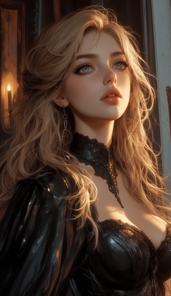 ultra realistic woman of super sexy Italian type 