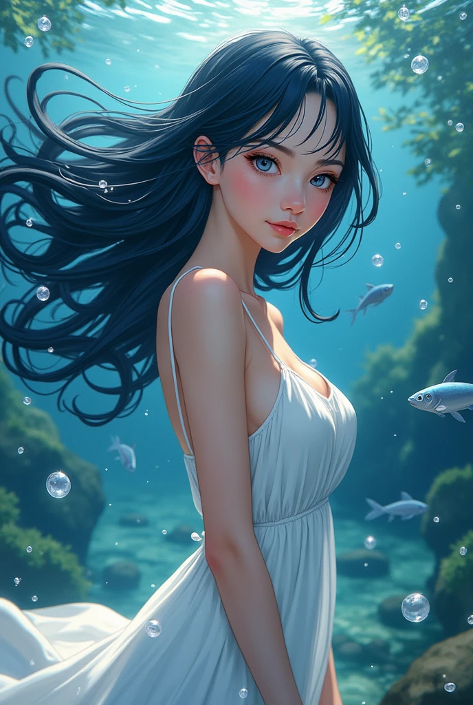 A beautiful girl cospslay as sangonom kokomi from genshin impact, big breasts, real human, sensual and seductive expression,
Completed50%