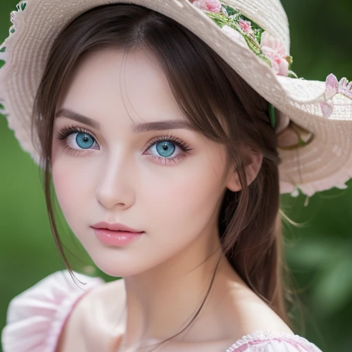 Ukrainian Women Photos .  Face . Age 25, Sharp Chin ,  RAW photos , Masterpiece,   very detailed pictures  ,  DSLR ,  Photorealistic 3.9,  ultra high definition,  top quality,  pink lips,  Completely-valid, big,  bright green eyes , white