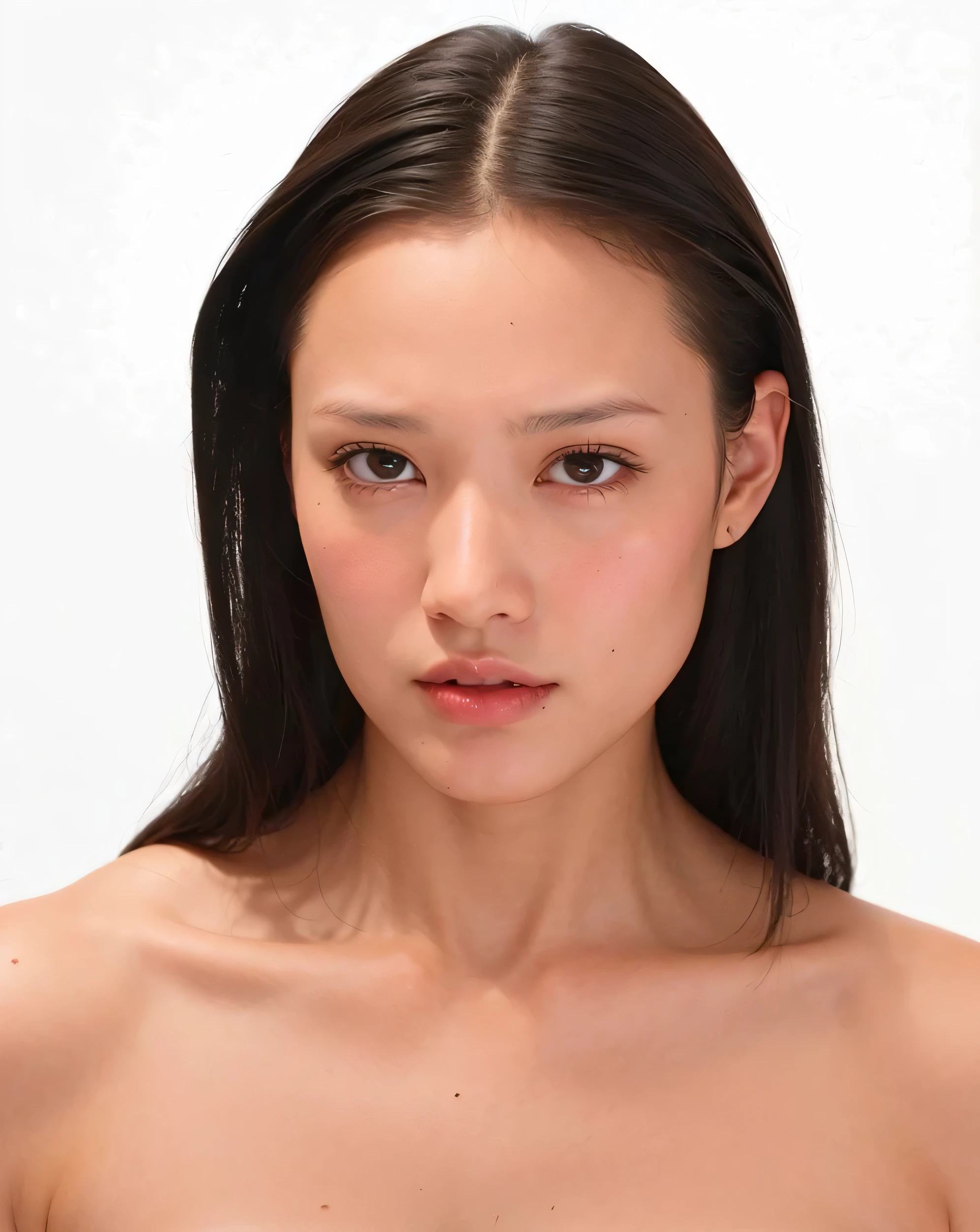  beautiful model , virtual fashion,random fashionable hairstyle、Near future, Curve details , double eyelid, simple background，short dreadlocks，((naked))(masterpiece, professional lighting, 16k, 8k wallpaper, RAW photo, realistic:1.8,standing posture with hands on hips， Super detailed, Natural gentle light from the front, fine skin, detailed face, fine eyes, skin textured, cinematic composition, detailed background:1.2 ), , ((perfect slender body))Cute beautiful woman: 1.4, slim chest: 1.2,natural pubic hair，random sexy pose，