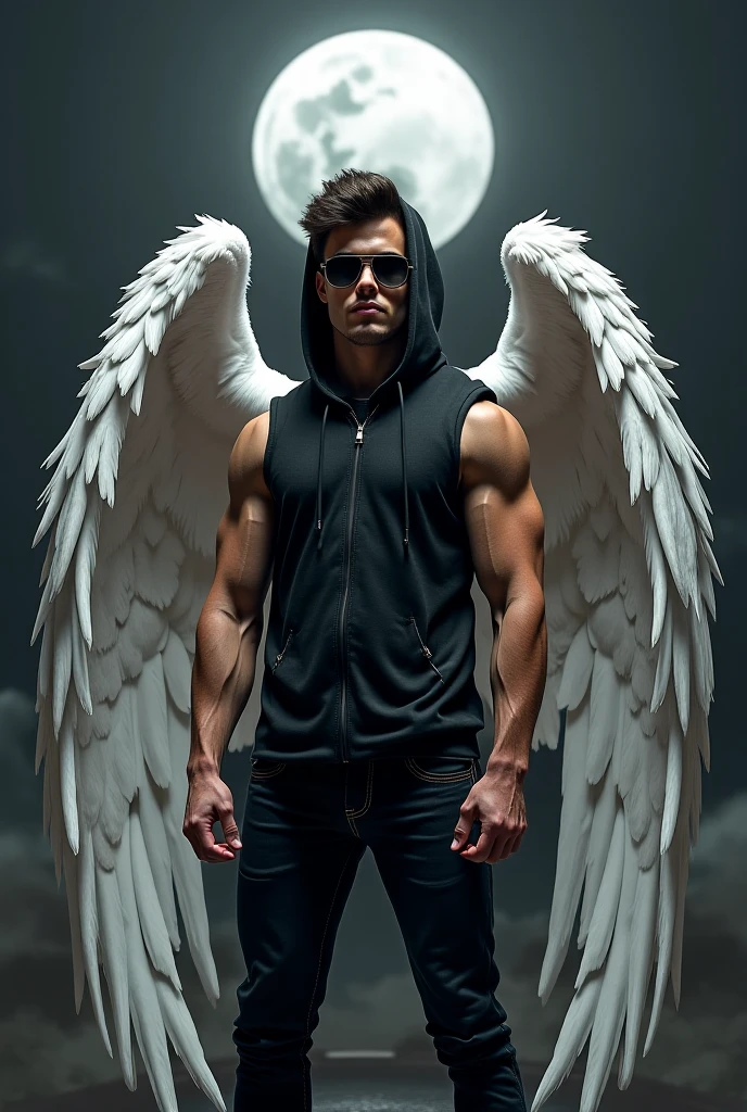 Aguapo boy 2 tall , handsome sexy with a strong body chained In the middle of a cell covered for yet another heroic book you make it seem intimidating and scary that he looks like an attractive stallion add black wings on his back make the man measure 2'50 meters