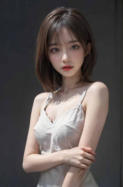 4K,((Highest quality)), ((masterpiece)) , BREAK,((((one girl)))),(Gaunt:1.2),(detailed),((in the living)),((One girl)),((nude)),naked,(()),((flat chest:1.7)), (stare at viewer with stern eyes:1.5),((one girl)),(bitting own lip:1.1),(angry:0.9),nose blush,(shamefull:1.2),(bob cut hair),surprised, ((beautiful realistic face)),((intricate choker necklace)), ((intricate earrings)), beautiful korea women, beautiful young south korea women, young and adorable korean faces, gorgeous young korean women, korean girls, girls cute beautiful faces, korean female idol portraits, young and cute asian faces , cute natural anime faces, asian cute faces,((finely detailed face)),((symmetrical eyes)),((glistening eyes)),((glistening eyes )),((large eyes)),(( pretty eyes)),(detailed),Perfect Face,((One girl)), ((clear eyes)),((show nipples)),((beautiful skin)),(don't wear anything) ,(((show nipples))),(upper body),((naked)),
