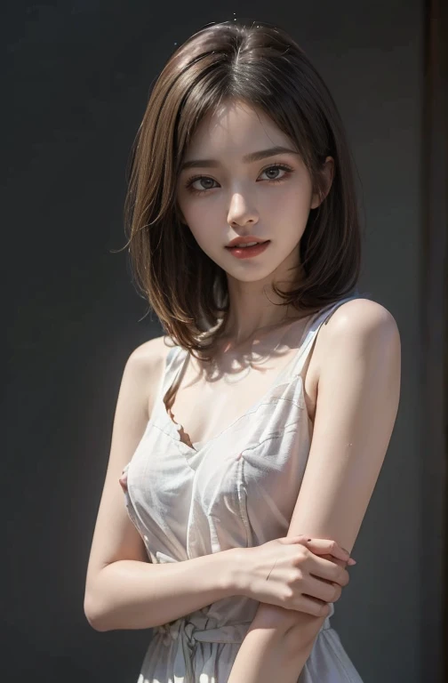 ((best quality)), ((masterpiece)), (detailed), perfect face naked, young woman, korea, big bust, perfect body, White skin, sexy expression, paradise