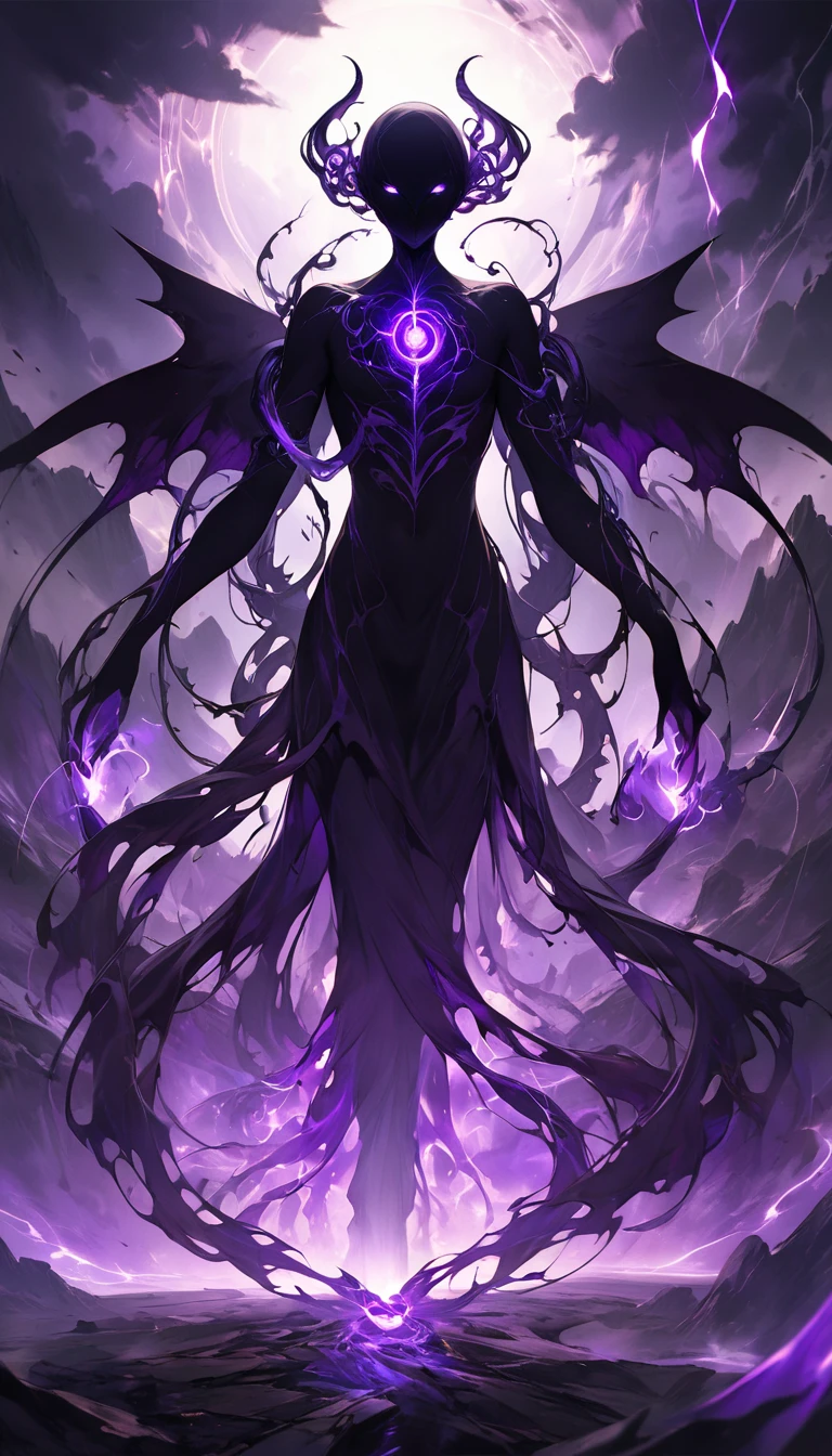 Dark cave deep purple fog skeletons laying on floor corrupted dragon