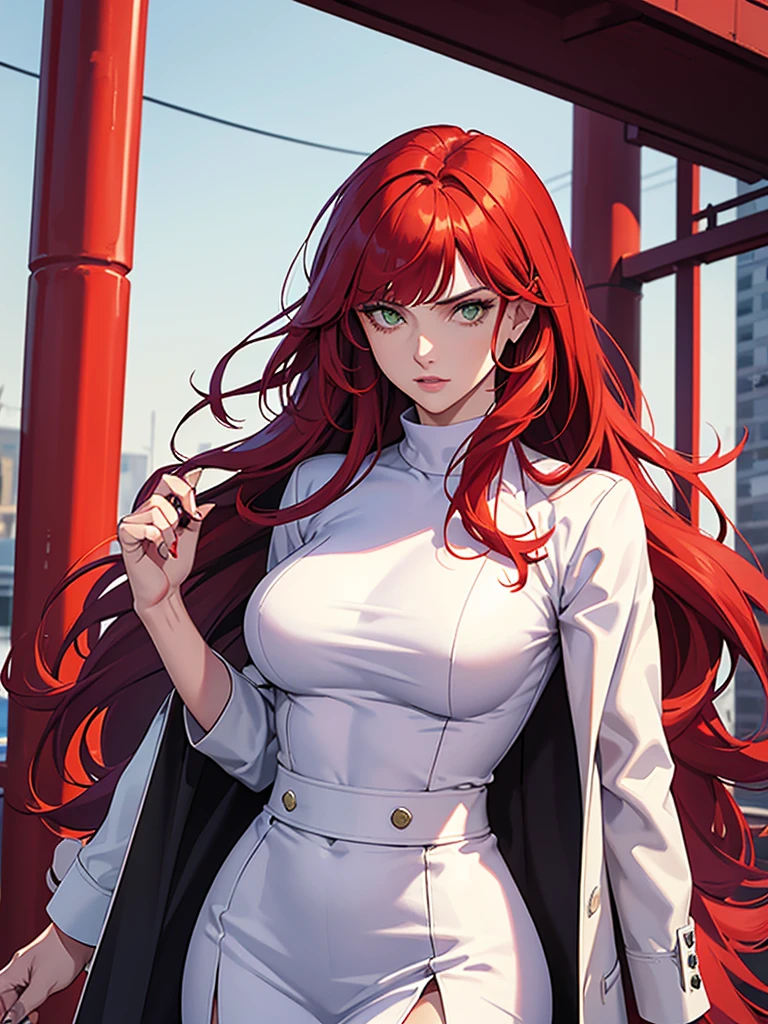masterpiece, best quality, 1girl, solo, <lora:inoueorihime-bleach-richy-v1:1> orihimedress, hair ornament, white dress, long sleeves
